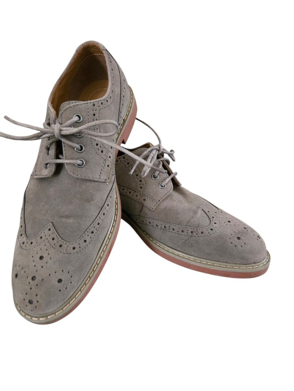 Alfani Taupe Suede Wingtip Oxfords